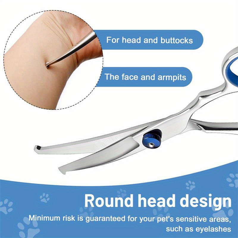 professional pet grooming scissors with rounded safety tips lightweight design made of 4cr stainless steel ideal for trimming nose ear face and paw hair for   dogs and cats Product details 5
