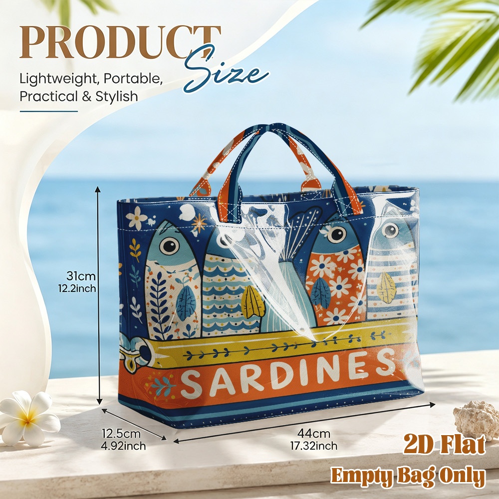TEMU 1 pièce Sac fourre-tout réutilisable en PVC TELBREAK, convient pour les courses, les et les fêtes - Sac à main en PVC à imprimé colorées avec
