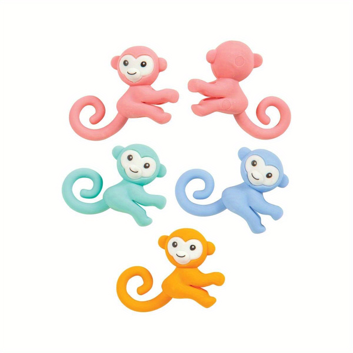 Raymond Geddes Monkey Pencil Top Erasers ( Pack of 24)