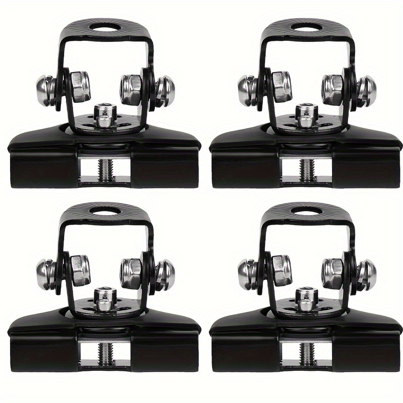 TEMU Pack de 4 Supports d'Installation pour Bandes LED - Montage Perçage pour Jeeps, Camions et SUV, Kit de Montage Métallique pour de Bord