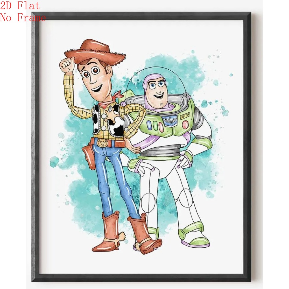 TEMU 2d Flat, Toy Story Lotso Frameless Canvas Poster - Suitable For Kids Playroom Wall Decor With & Prints, Art, Picture, Lotso For Decoration, 2d
