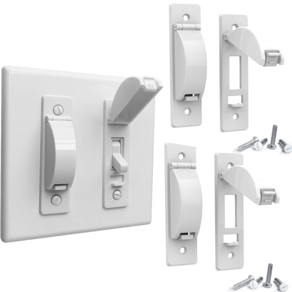 TEMU 6-pack Light Switch Guard Cover, Toggle Switches Guard With Screws, Child Proof Light Switch Plate Covers Protects Your Lights From Being