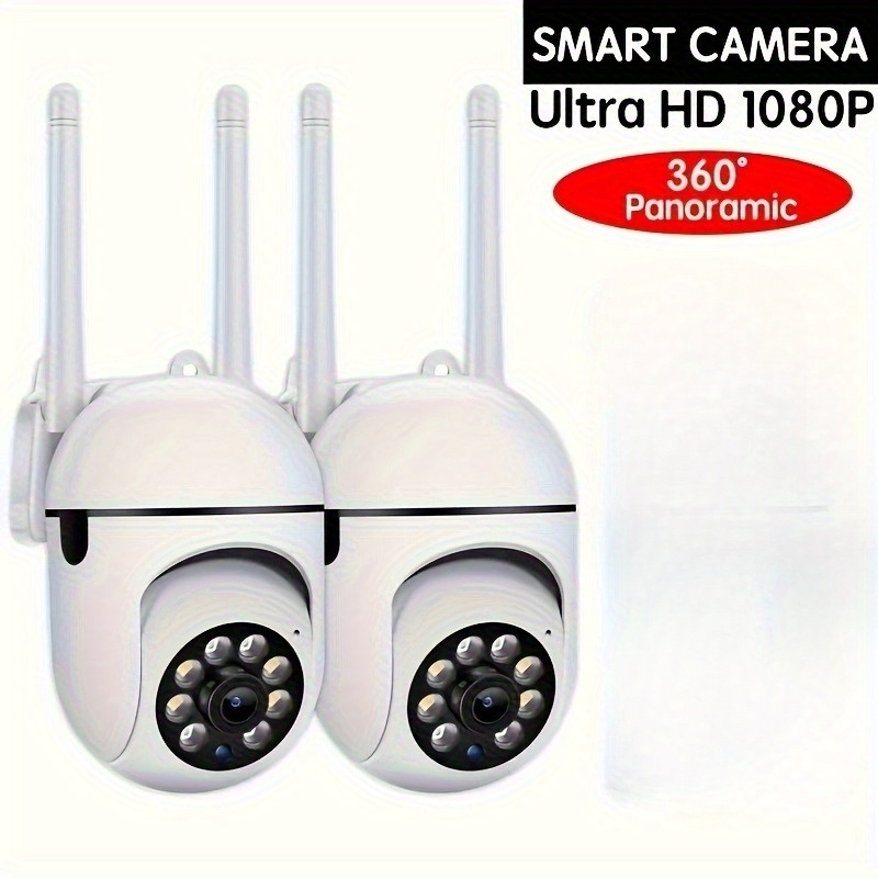 Sistema de seguridad inalámbrico de 4 cámaras con detección de humanos por inteligencia artificial, visión nocturna y almacenamiento en la nube - Cobertura de 35 escenas, monitoreo inteligente del hogar para la entrada delantero, la puerta trasera, mayores - Cámaras de vigilancia al aire libre alimentadas por USB, cámaras de seguridad para el hogar, vigilancia del patio, cámaras de seguridad modernas, diseño duradero de cámaras, sin batería.