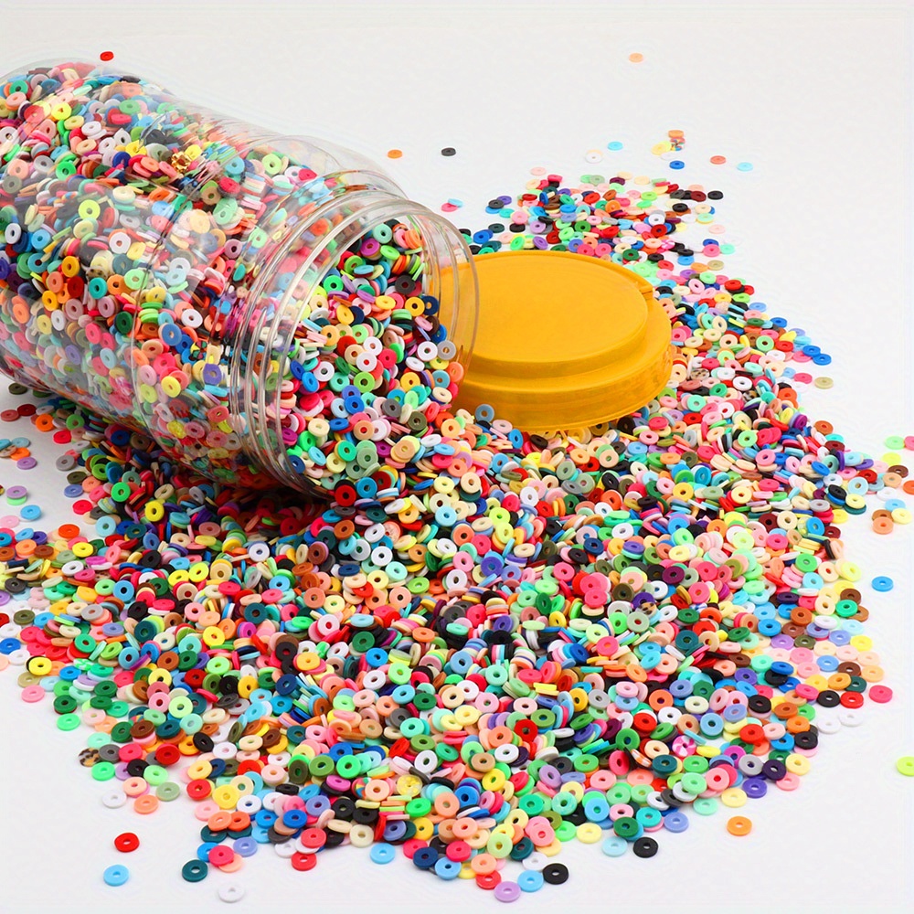 TEMU Kit de Abalorios para Pulseras de Arcilla 5000pcs/16500pcs, Kits de con Cuentas para Hacer Joyería, Set de Heishi Polimérico para Manualidades