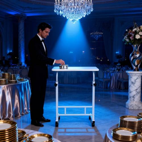 portable 1pc metal frame with easy to clean tabletop no power required manually adjustable height lightweight movement with silent universal casters on all thickened frame for and modern minimalist