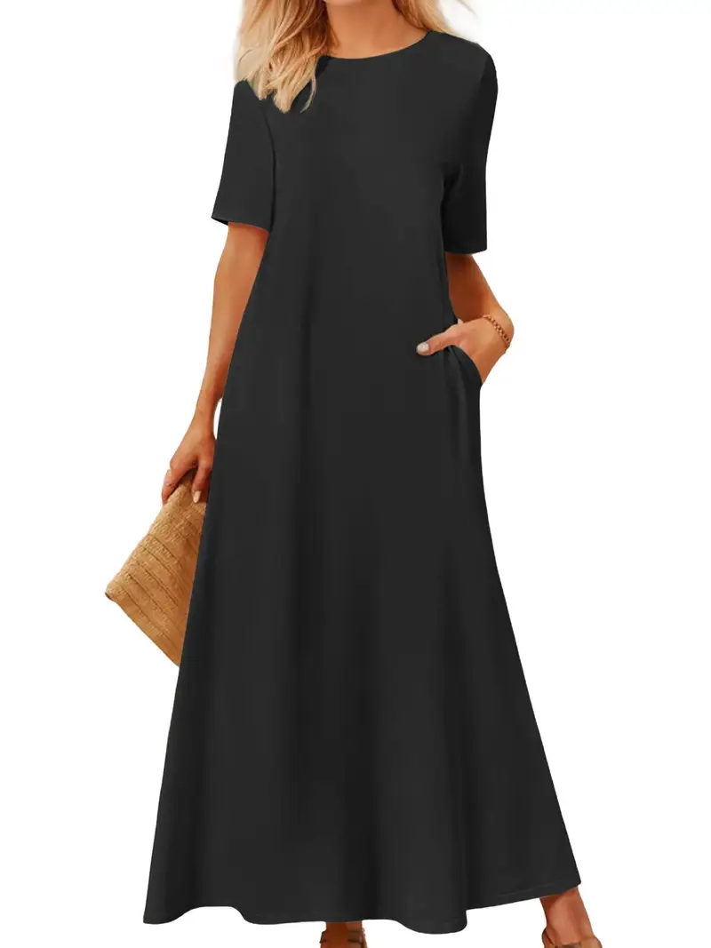 plus size plus size womens a line maxi dress pockets short - Temu plus size plus size womens a line maxi dress pockets short - Temu