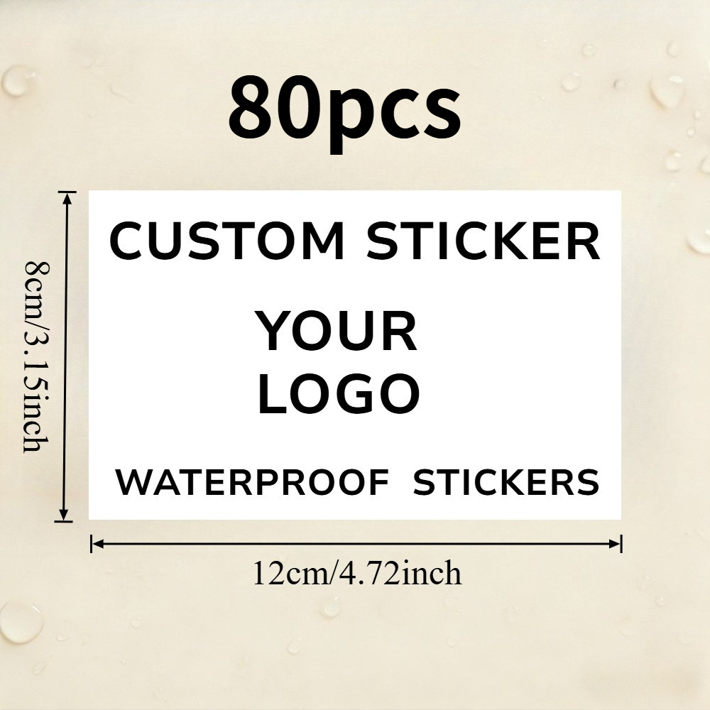 TEMU Personalized Custom Rectangular Stickers, Usable Sizes 3*5/4*6/4*9/6*9/8*12/10.5*14.8cm, 20/40/80pcs With Tear Resistance. You Can Your Own