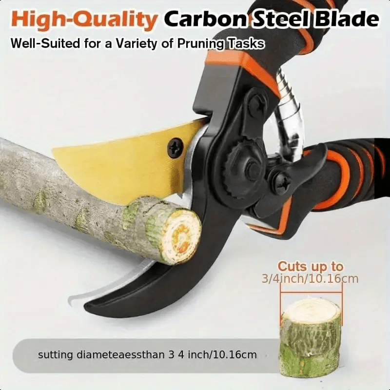 2pcs set   garden shears and a sharpening rod professional titanium alloy bypass pruning     shears suitable for horticultural trimming garden hedge trimmers handheld pruners more durable when used   Product details 7