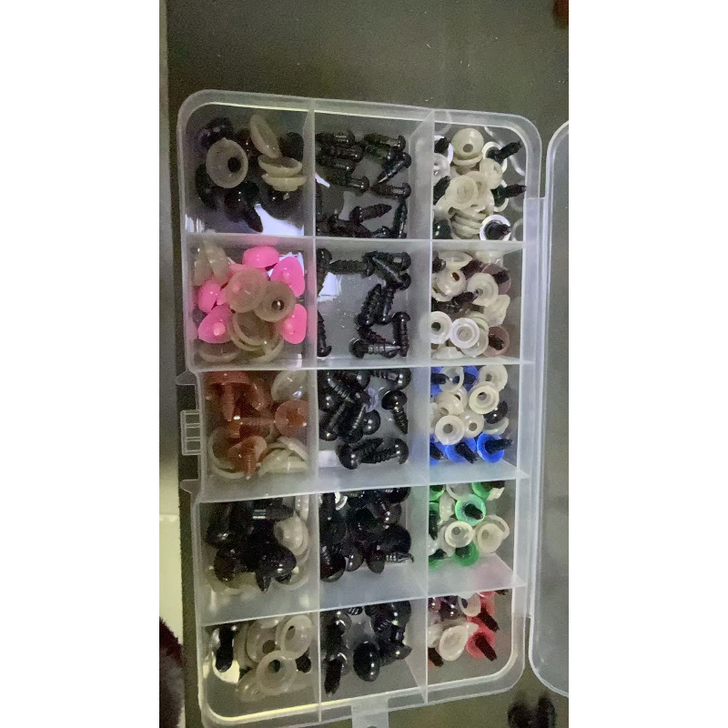 TEMU 280 pièces Yeux et Nez de Sécurité Colorés avec Rondelles, Tailles Assorties pour de Bricolage Amigurumi au Crochet