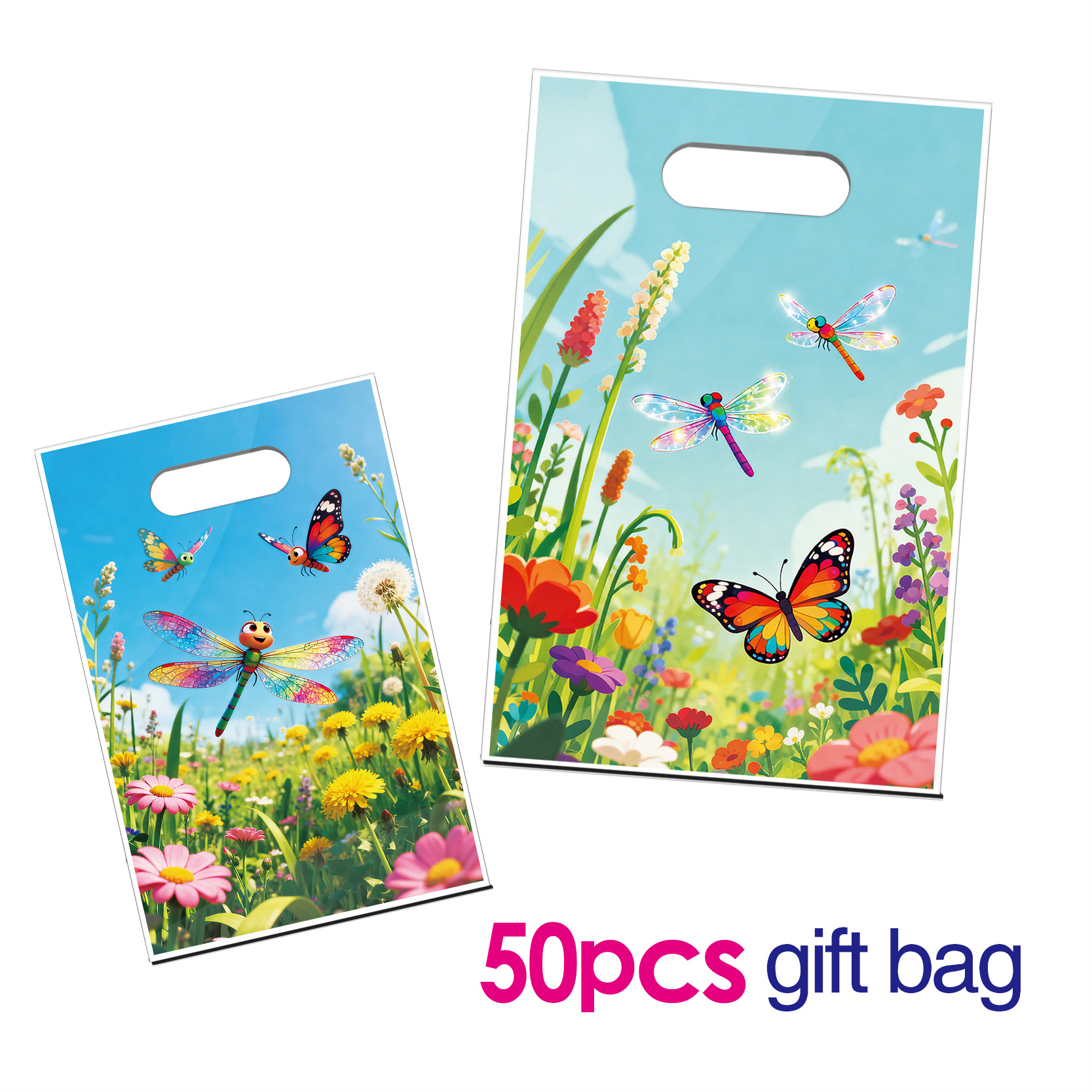 Gift For Her/him 50pcs Tote Bag Cartoon Creative Gift Bag New Year Holiday Party Gift Bag Packaging Bag
