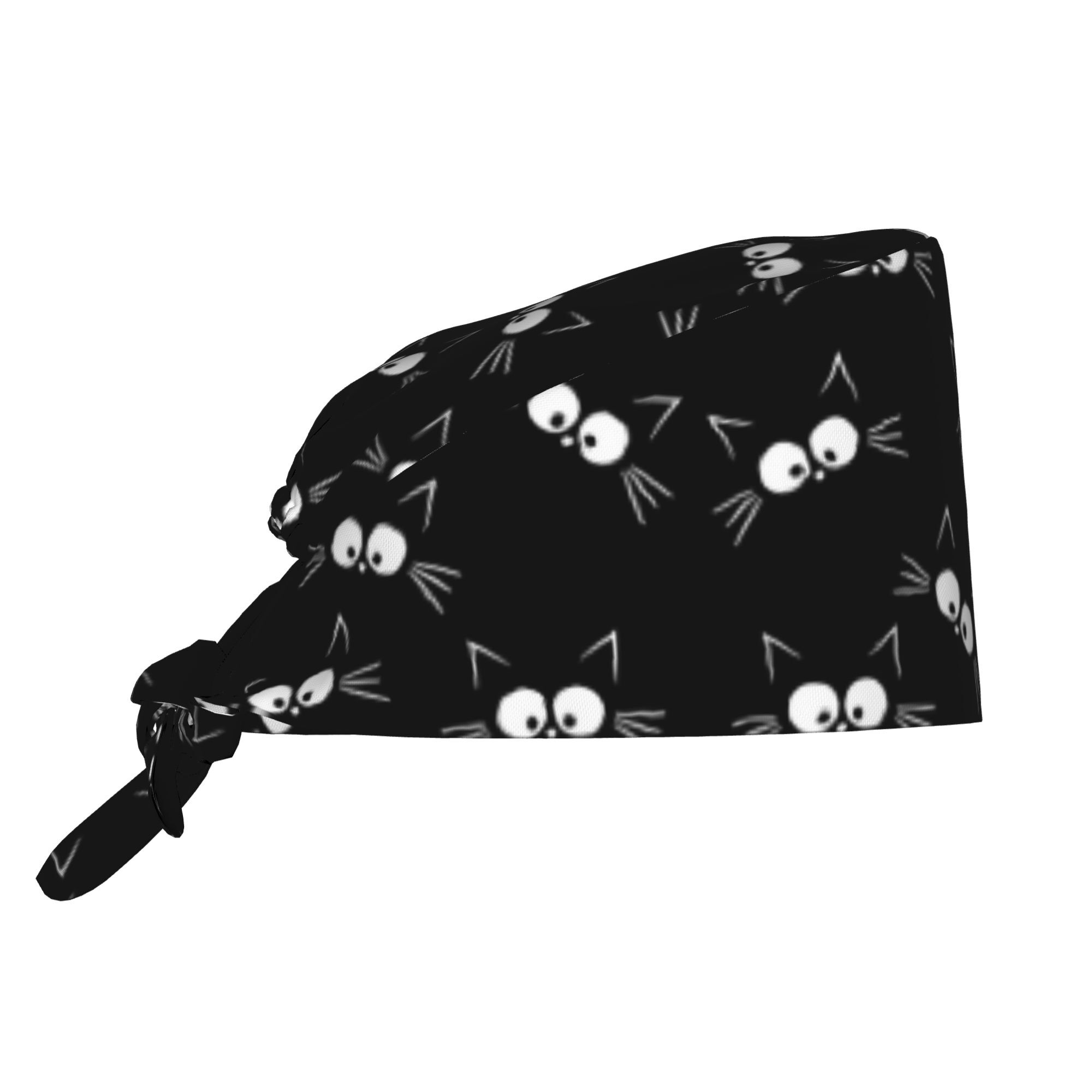 TEMU Adorable Black Cat Hat, Men. Lightweight, Adjustable, And Dust-resistant, Ideal For Chefs, Nurses, And Engineers. A Great Gift Suggestion