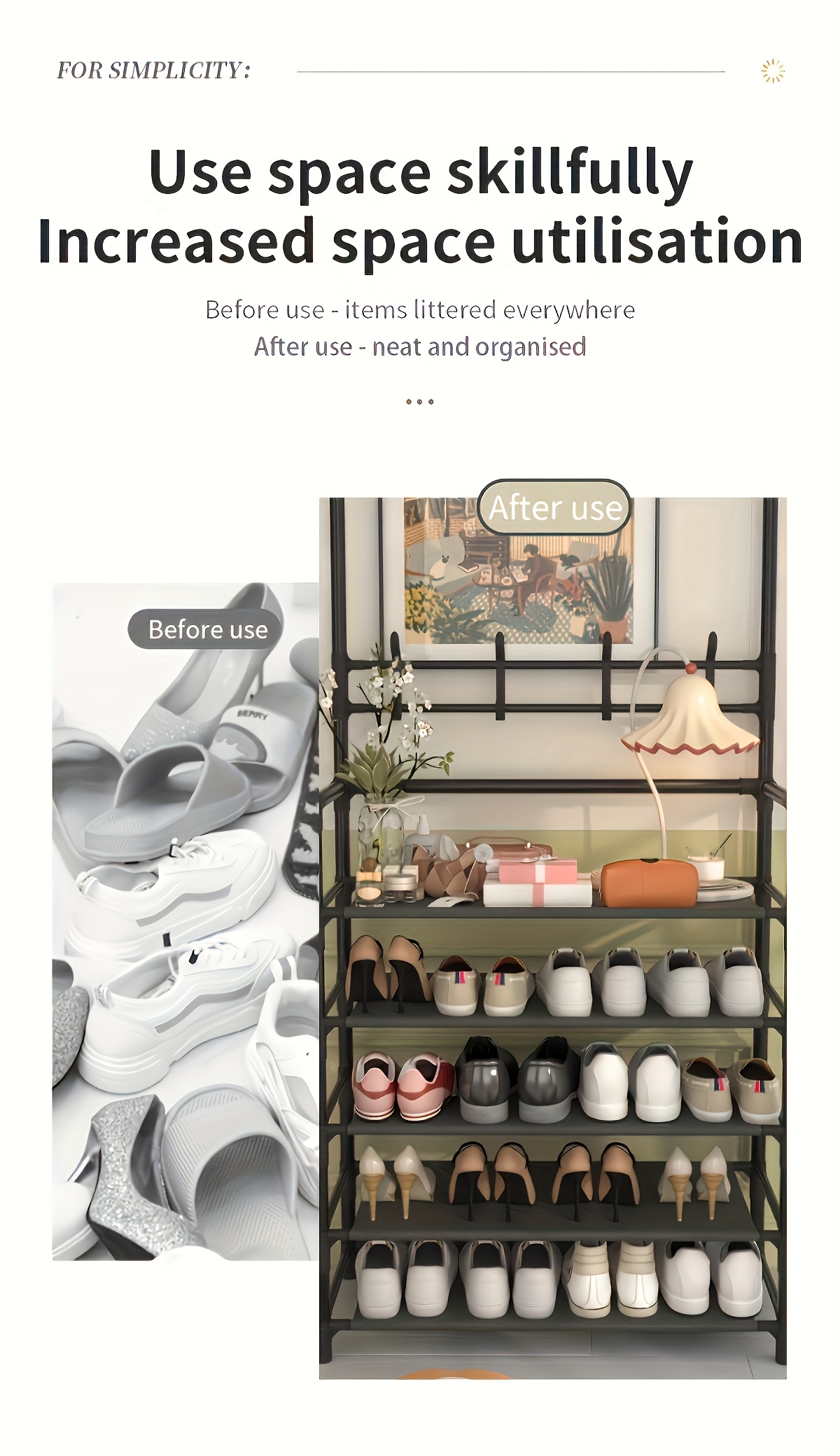 Heavy-Duty 5-in-1 Valet & Suit Stand with 8-Hook Coat Rack, Shoe & Umbrella Holder - Stainless Entryway Storage Organizer Suitable for Hallway, Mudroom, Foyer - Space-Saving Freestanding Furniture, Easy Assembly for /Office/Hotel