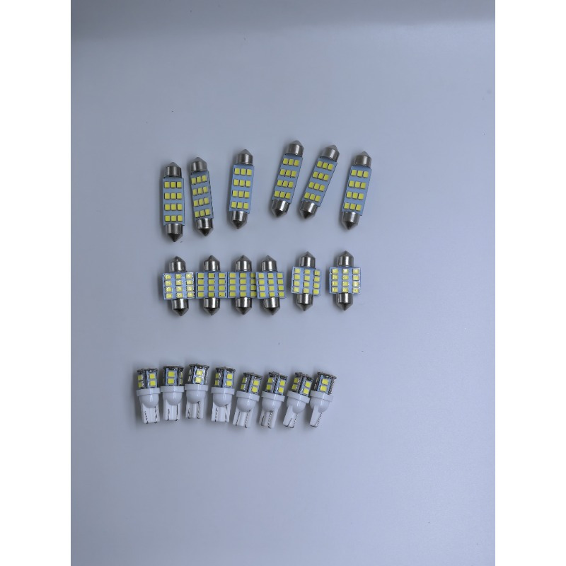 TEMU 20pcs Car Led Small Light Combination Set T10 Bidirectional Reading Light Ceiling Light Interior Door Light