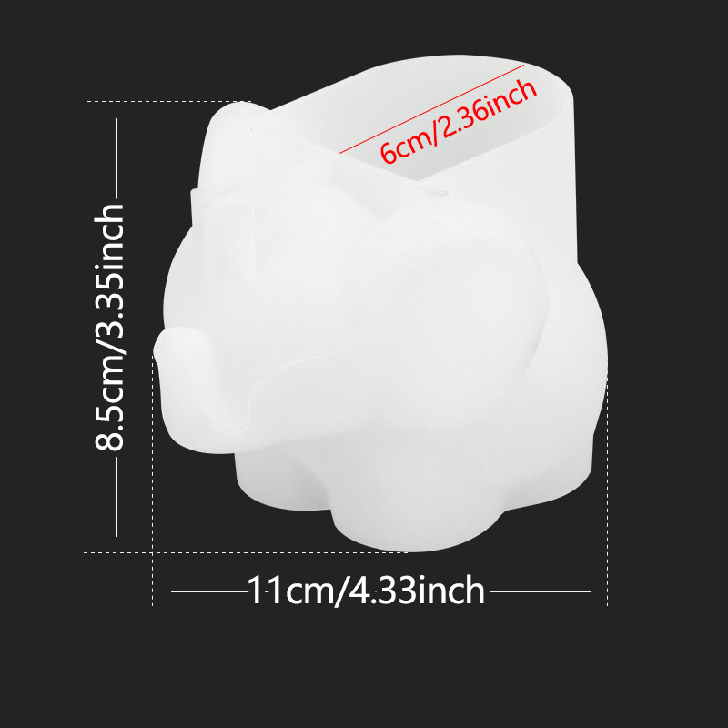 E-shop Niedliche Elefanten Silikonform, geeignet für Blumentöpfe, Zement und Tonarbeiten - Epoxidharz Gießform für Kerzen, Schmuck Aufbewahrungsbox -