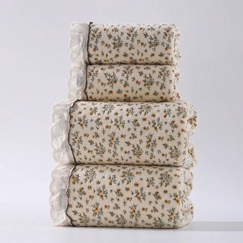 juego de toallas y toalla de baño estilo vintage country de 2 piezas, moderno minimalista con estampado a cuadros, y pequeñas flores, estilo de , ultra , absorción y calidad, tamaño de toalla 34 x 75 cm, tamaño de toalla de baño 70 x 140 cm