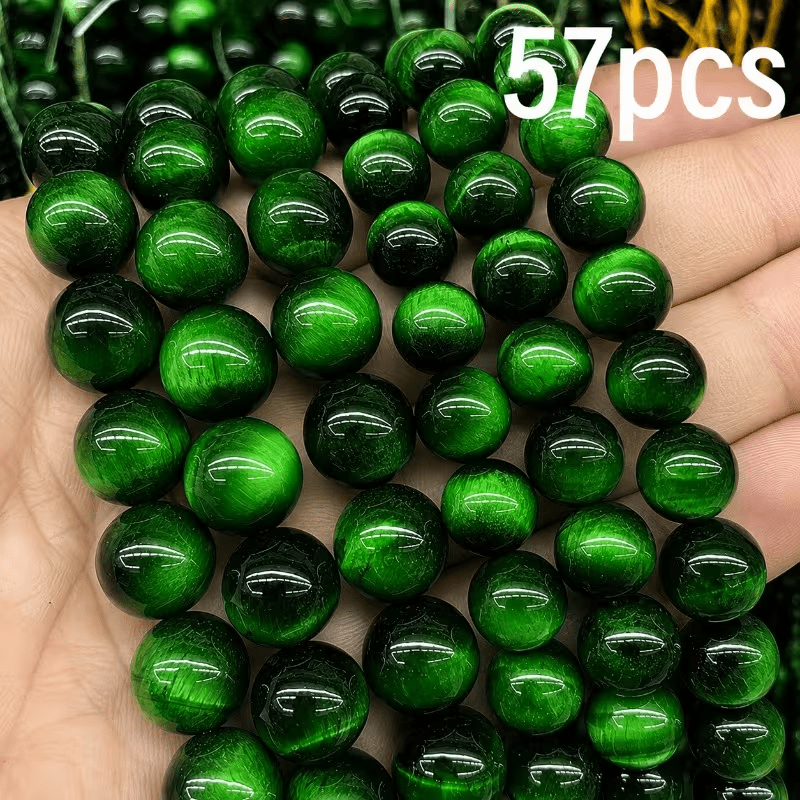 TEMU 57pcs 's Eye Loose Beads, Glass Material Jewelry Diy Supplies, Jewelry Diy Beading, Handmade Diy, Decorative Supplies, Used For Keychains,