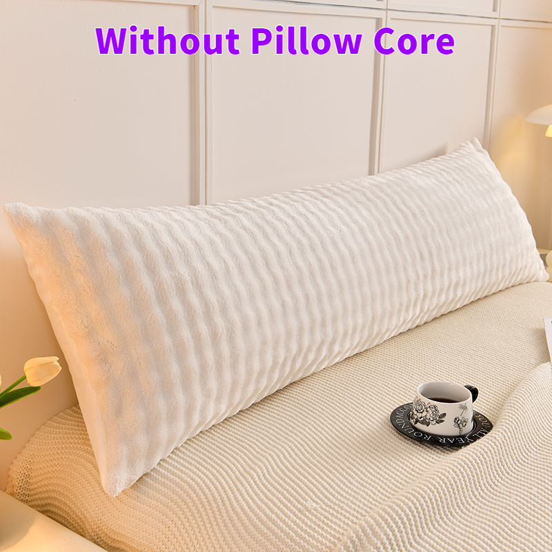 1pc Luxury Velvet Long Pillowcase - , Breathable Fleece, Thickened For Cozy Autumn & , Allergy-friendly, Perfect For Bedroom, Sofa, Hotel, Dorm Decor - No Insert Included