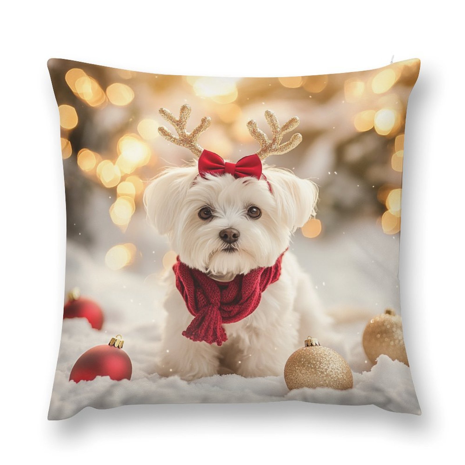 

1pc Christmas Dog , 18x18 , , Polyester, , , , Decorative For Sofa, Bed, Car, , For Types, ( , No )