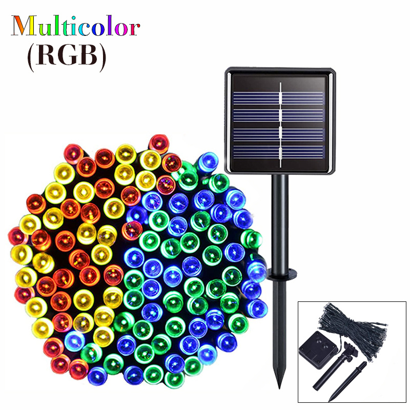 TEMU Solar String Light Outdoor Waterproof Ip67 Solar Lights 2 Modes Solar Twinkle Fair Lights For Christmas, Holiday Decorations, Multicolor Lights,