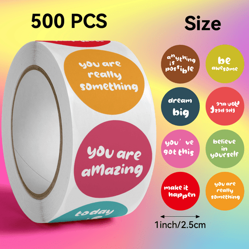 500pcs motivational quotes encouragement stickers for school and training institutions