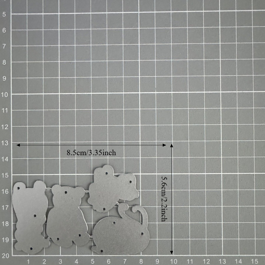 TEMU Kuschelige Gesellschaft Metall-Stanzformen für DIY Scrapbooking, Kartenbasteln, Schablonen, Prägung Dekoration