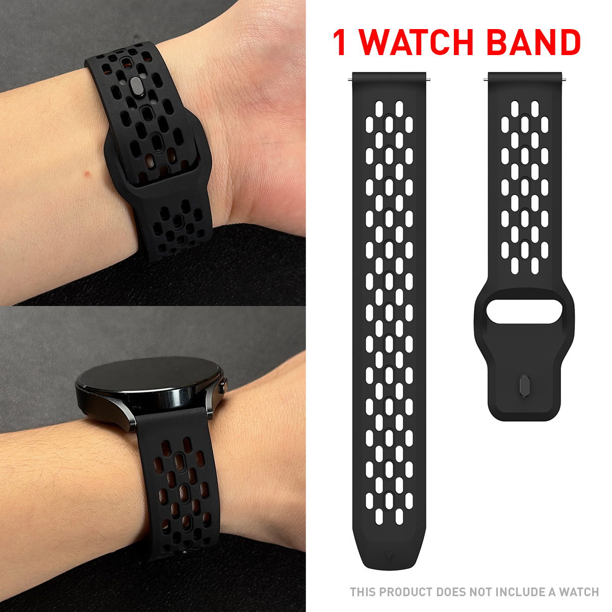 TEMU Cinturino in Mesh Traspirante con Fibbia 18mm 20mm 22m per Huawei Watch GT3 42 mm/GT2 42 繕, Compatibile with Venu2, Cuffia Unisexeo Band Tracker