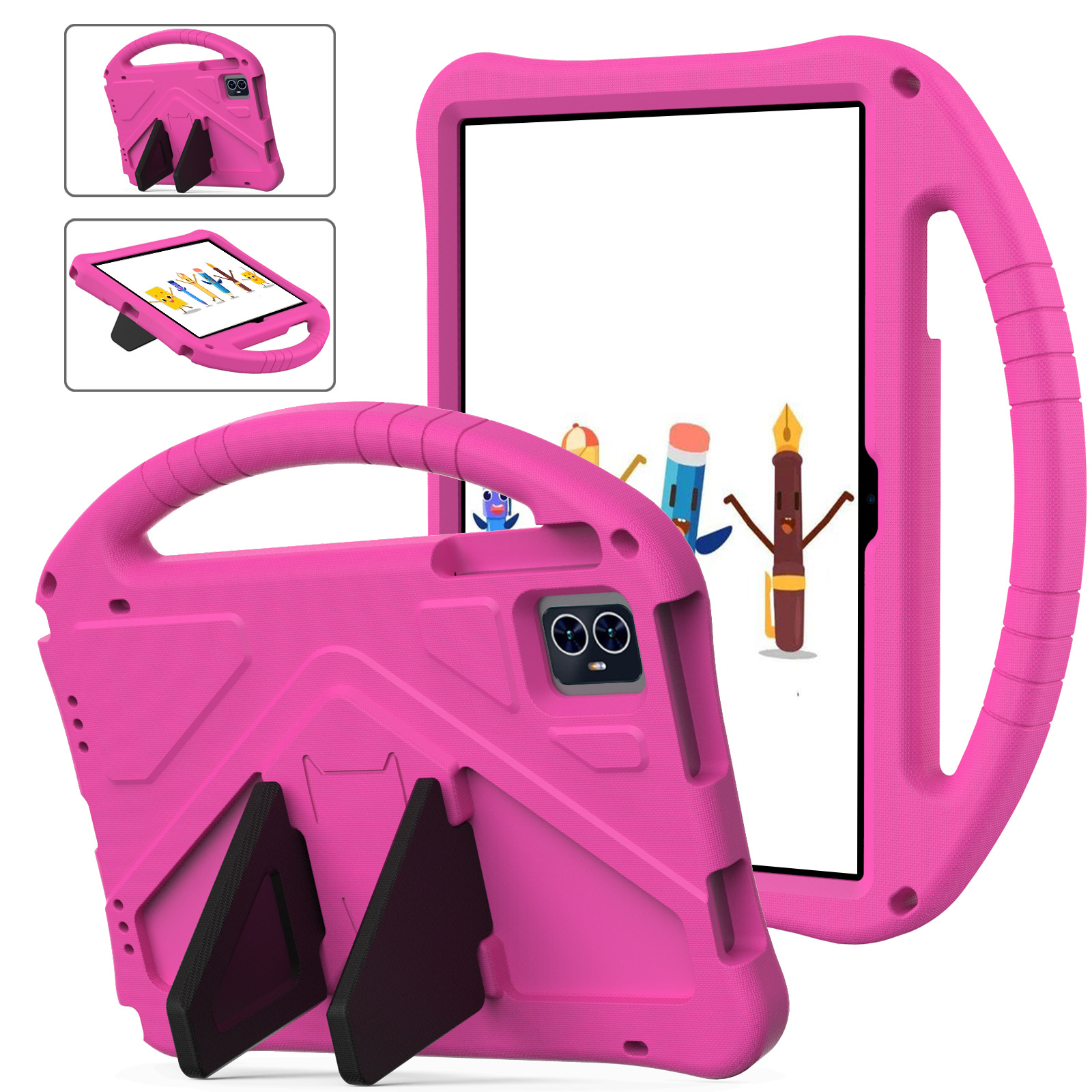 TEMU 1 X Suitable For Tab 2(2025) 10.1inch Tablet Case With Stand And Handle- Shockproof Eva And Pc Hybrid Shell, Skin-friendly