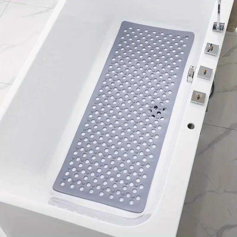 39 x 16 extra long non slip bath mat pvc bathtub mat soft shower floor mat with drain holes Product details 7