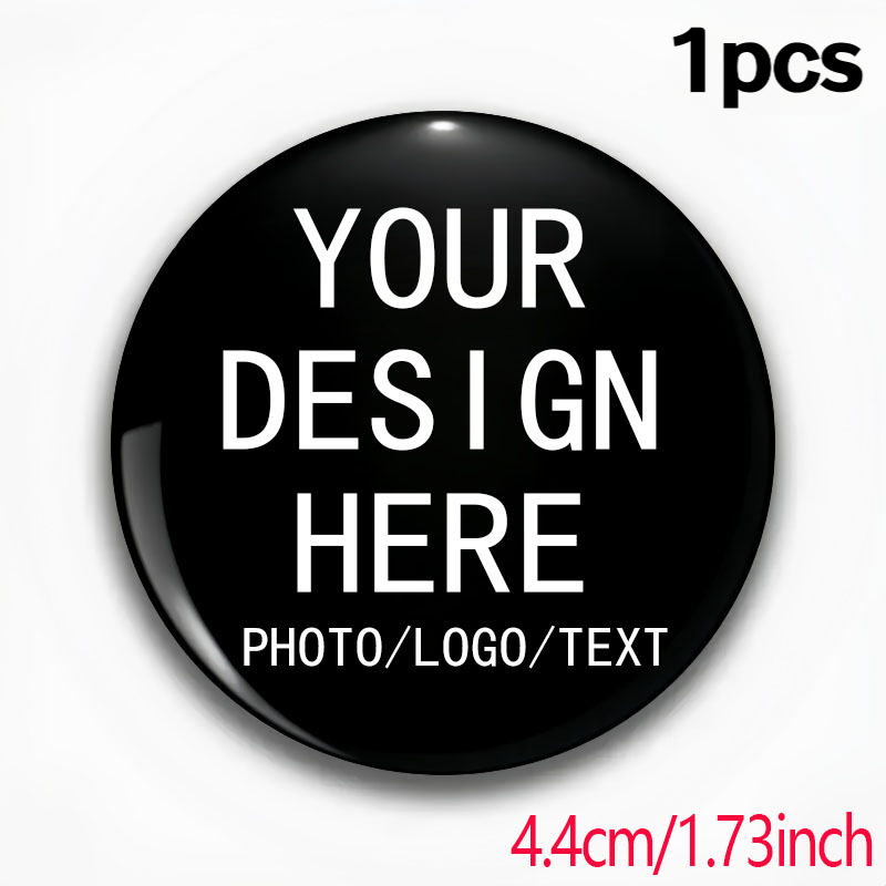 TEMU Customizable Brooch - Personalize With Photos, Logos, Or Text. Service. Unisex Style For Hats, Backpacks, And Clothing; A Creative, Personalized