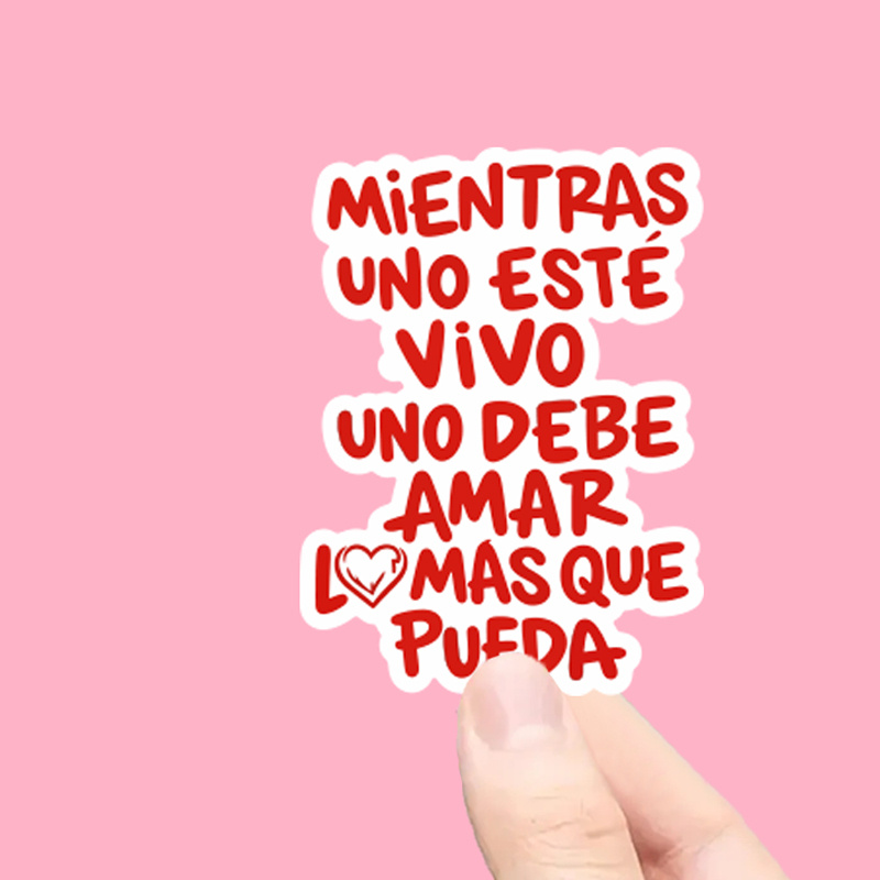 TEMU MIENTRAS ESTÉS VIVO, COMO PUEDAS - Pegatina con de amor en español, calcomanía con de y texto en para laptop, botella de agua, diario, de