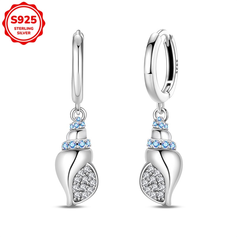 925 Sterling Silver Women's Hypoallergenic Conch Earrings, Exquisite Earrings, Elegant Gift For Her