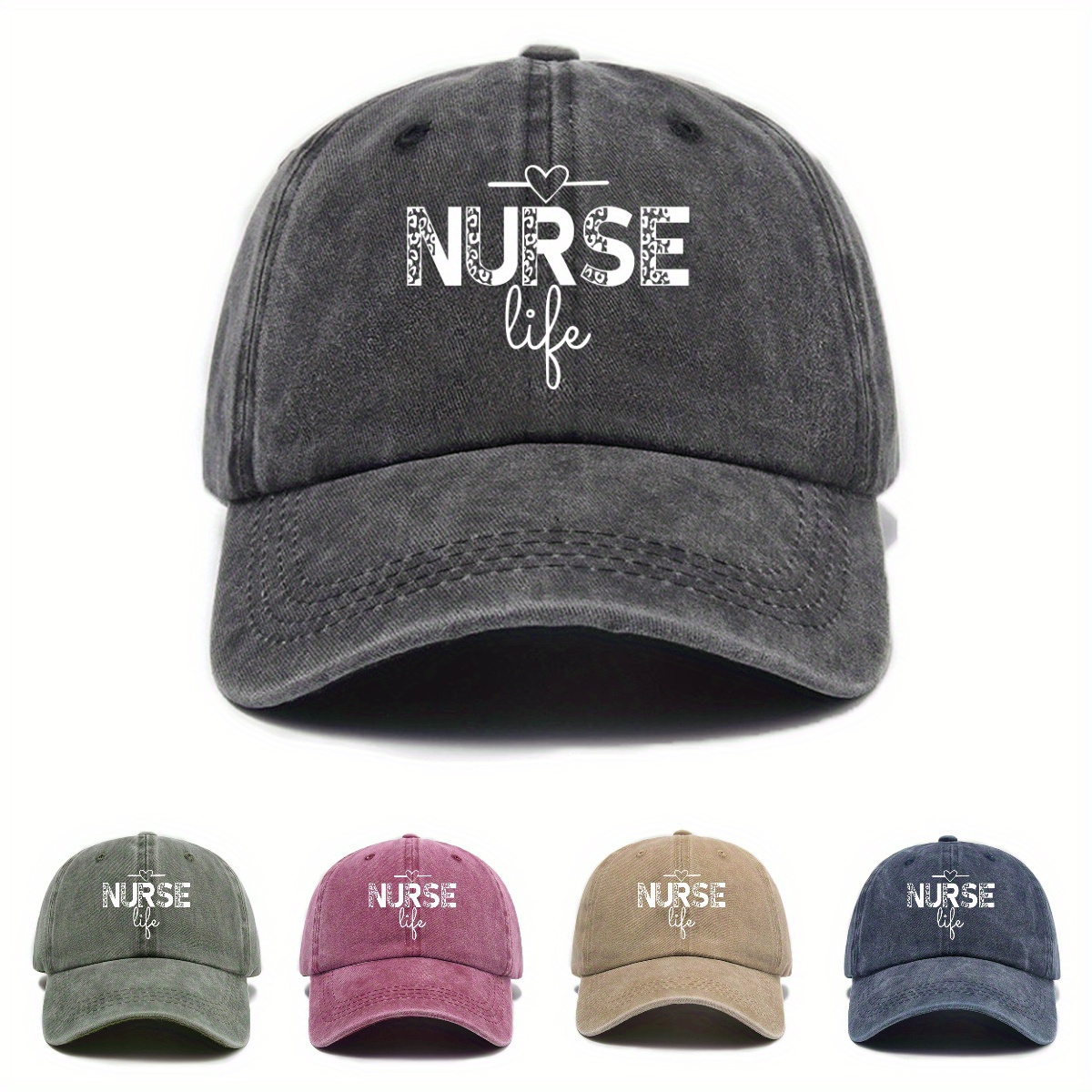 

1pc Nurse Cap For Women, 100% Polyester, Sun , , , - Hat For /summer