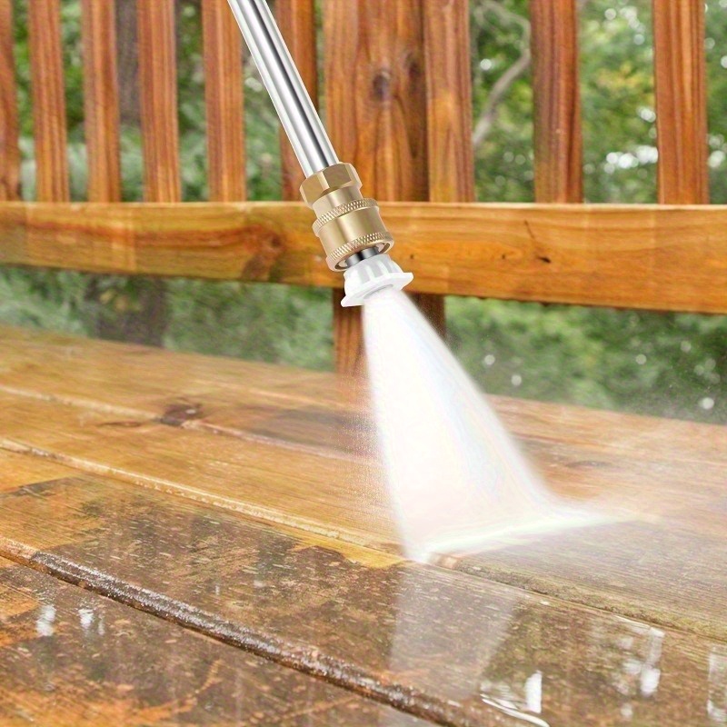 heavy duty high pressure cleaning spray bar with two nozzles durable aluminum alloy garden and car wash accessory   deck and surface cleaning battery   gun for outdoor use garden maintenance functional water gun effective cleaning