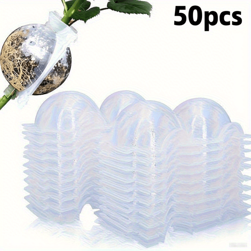 TEMU 50pcs Reusable Growth Box-high Pressure Propagation Ball For Propagation And Air Layer, Damage-free Plant And Inoculation Equipment, For Easy