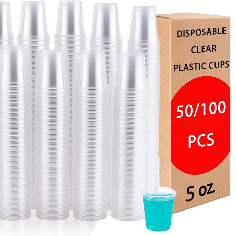 50 упаковок Clearplast 5oz одноразовых пластиковых стаканов, только ручная мойка, идеально подходит для вечеринок, барбекю, детали 6