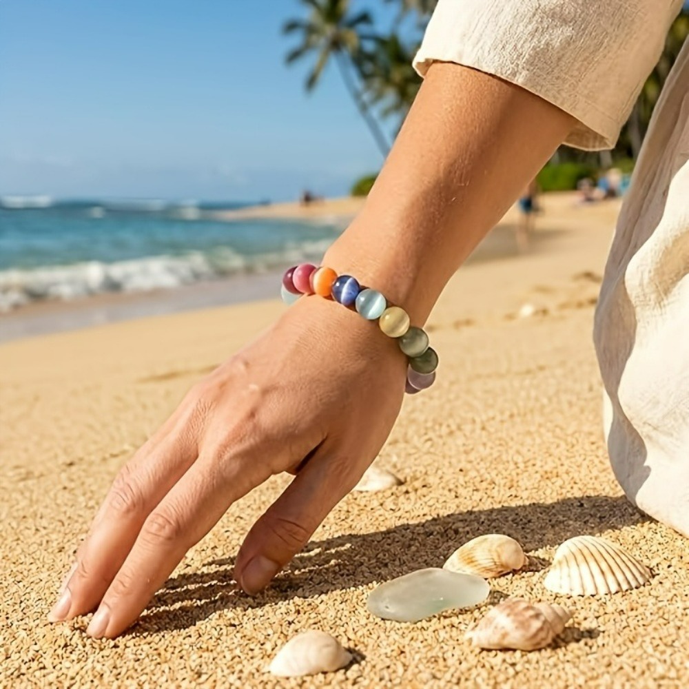2pcs Color-Changing Bracelet Set with Random Color Postcard