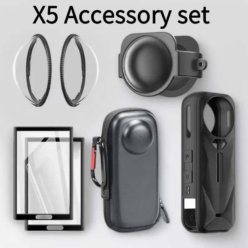 E-shop Für X5 4-in-1 Schutzhülle: Objektiv Schutzfolie, Ultra-High Definition Kratzschutzfolie, Gehäuse und Aufbewahrungstasche. Sehr gut geeignet für