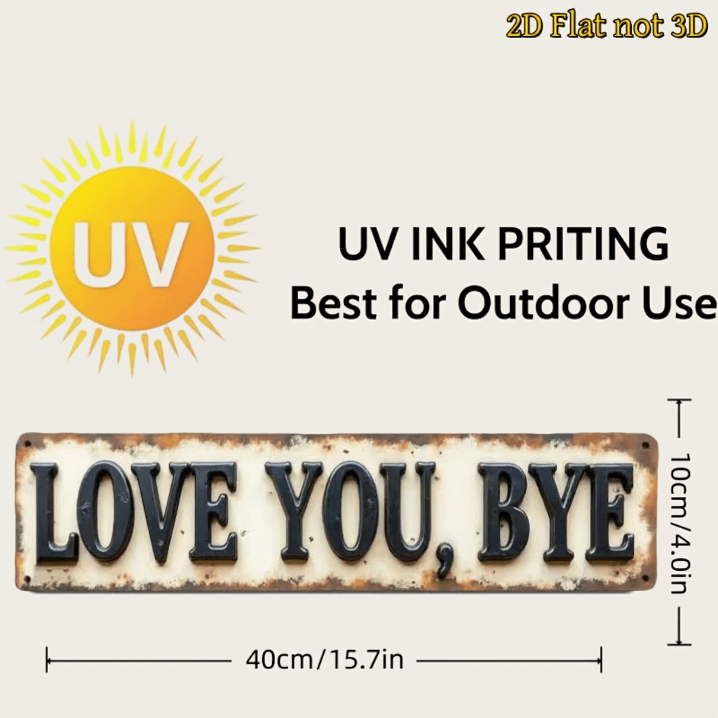 TEMU Art mural en bois plat 2D, 1 pièce, "Love You " - Décoration de ferme vintage, pas d'électricité , décoration murale facile à accrocher pour