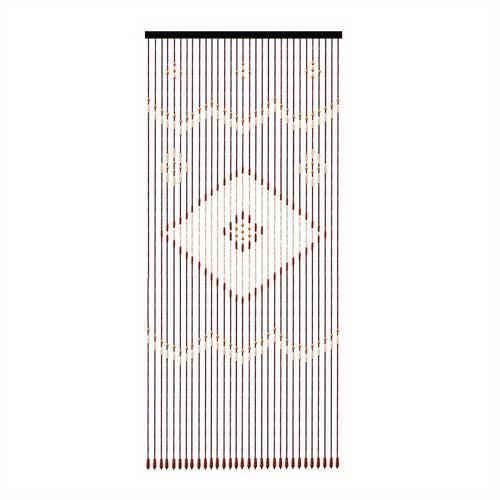 Bamboo Pearl Curtain Hand, Measuring 90 X 208 Cm, Featuring 52 Strings of Hanging Beads, Ideal for Decorating Bedrooms And Living Rooms While Providing Privacy