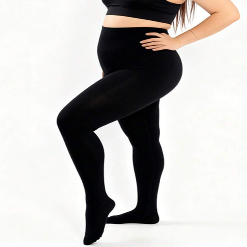 TEMU 1 Paire de leggings noirs légers et pour femmes, idéaux pour et l'hiver, pantalons skinny gainants à du ventre et très extensibles, tendance
