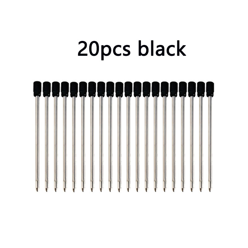 TEMU 20pcs/lot 0.7mm Metal Liquid Ink Pen Refill For Ballpoint Liquid Ink Pen Rod Cartridge Blue Refils Rod 7cm Writing Office Stationery Additions (