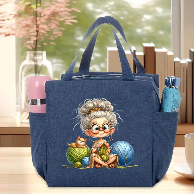 E-shop Stricktasche Garn-Aufbewahrungsorganizer, Geschenkidee zum Muttertag, Bastel-Tragetasche mit für Nadeln & DIY-Zubehör, tragbare