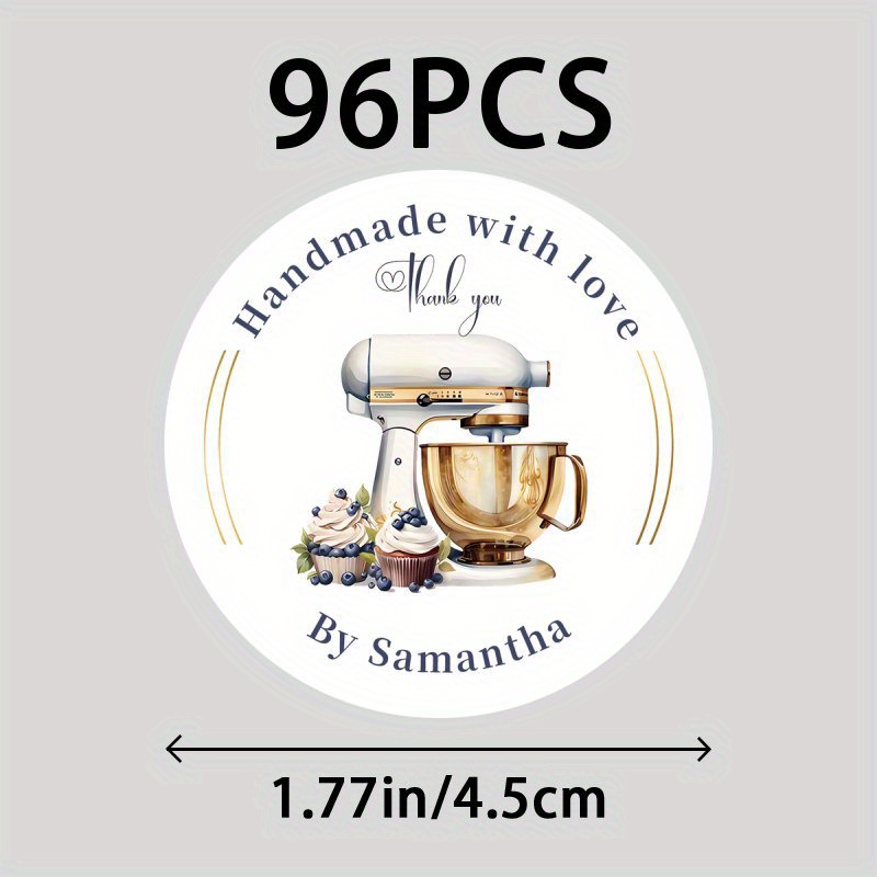 TEMU Custom 48/96pcs Name Stickers, , Personalization Gift Bag Stickers, Envelope Labels, Polypropylene (pp), White And Colors