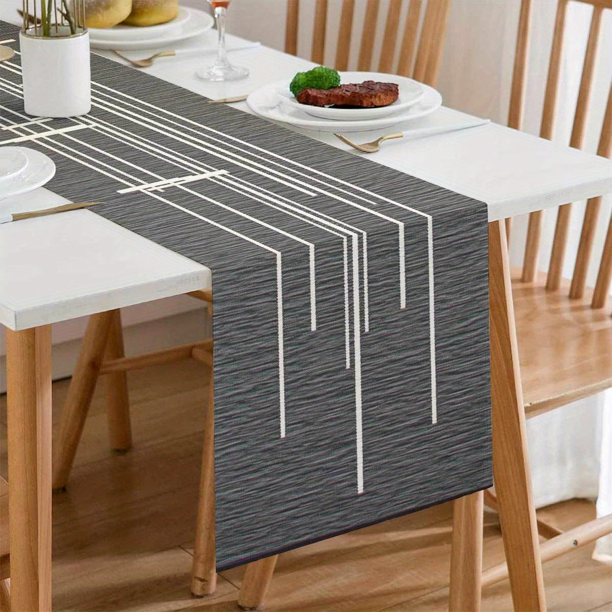 1pc Modern Minimalist Table Runner Elegant Dining Decor