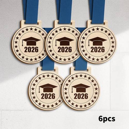 wooden medals featuring graduation caps and star designs perfect as motivational gifts for graduation season keepsakes for of 2026 props for graduation photos and as gift medals wooden decorative plaques serve as ideal