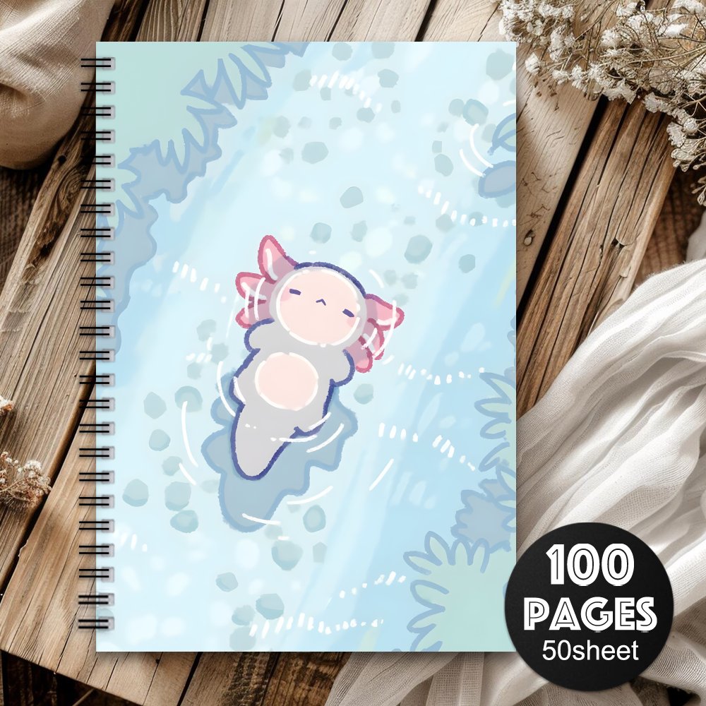 TEMU 1pc Cute And Beautiful Salamander Spiral Coil Blank Book, Cute Salamander Design, For , A Blank Notebook Suitable For Sketching, Very Suitable
