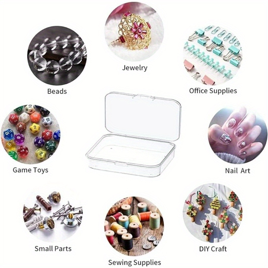1/2/3/4pcs Transparent Plastic Jewelry Boxes for Organizing