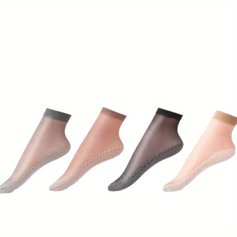 10 pairs of 5 feeling breathable socks womens short socks for spring summer and autumn with sweat absorption and anti slip flesh color details 4
