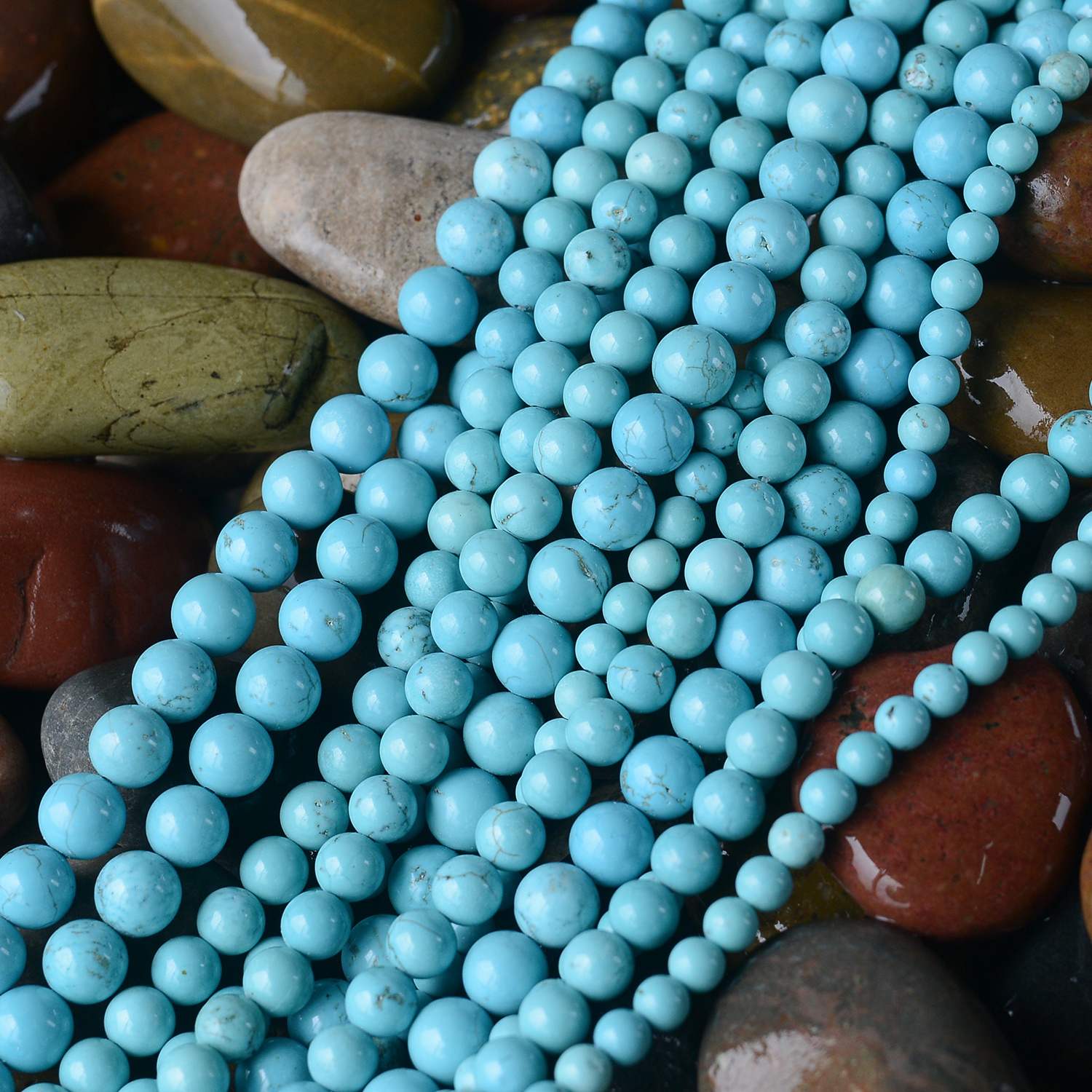 TEMU Natural Turquoise Round Loose Beads Are Used For Jewelry Making Diy Bracelet Making Necklace Making 4/ 6/ 8/ 10/ 12mm