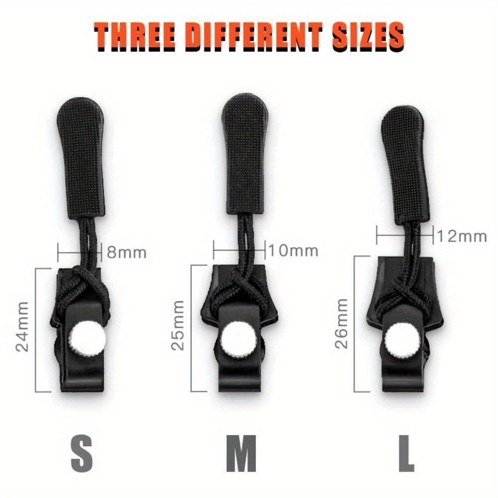 TEMU 15pcs Zipper Repair Kit Universal Replacement Bad Buckle Zipper Head Diy Sewing Tool Removable Zipper